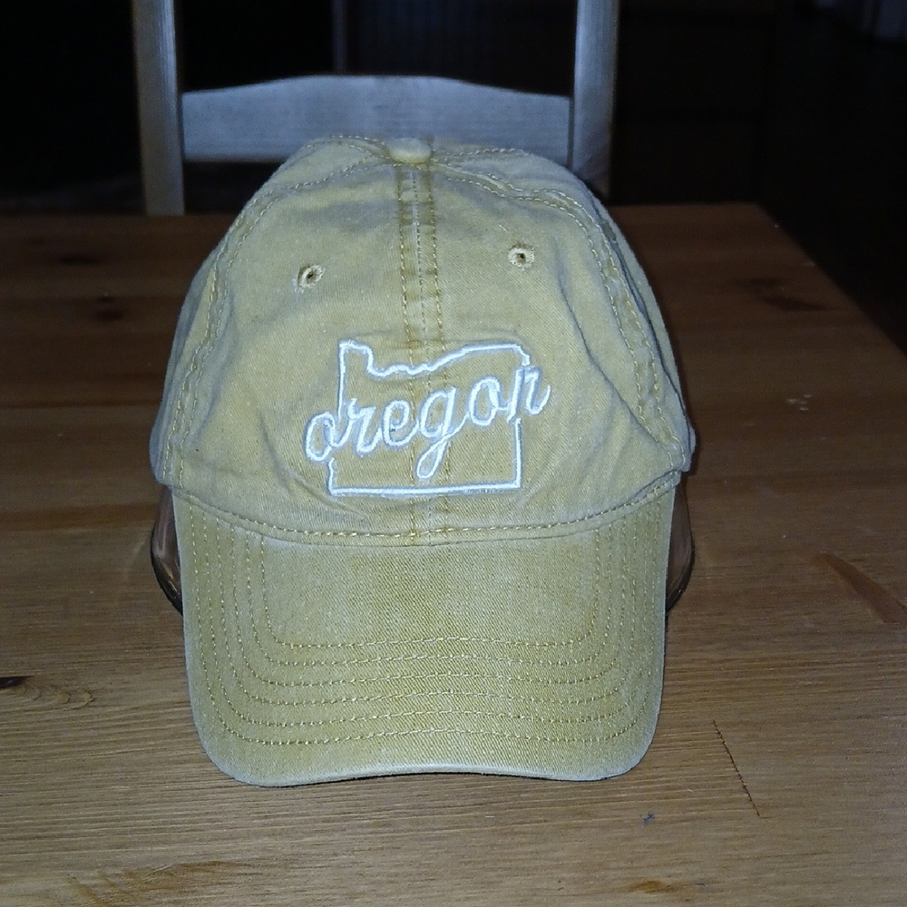 Yellow Oregon Embroidered Cap